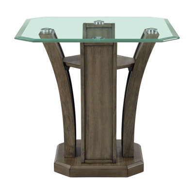Acton Glass Top End Table