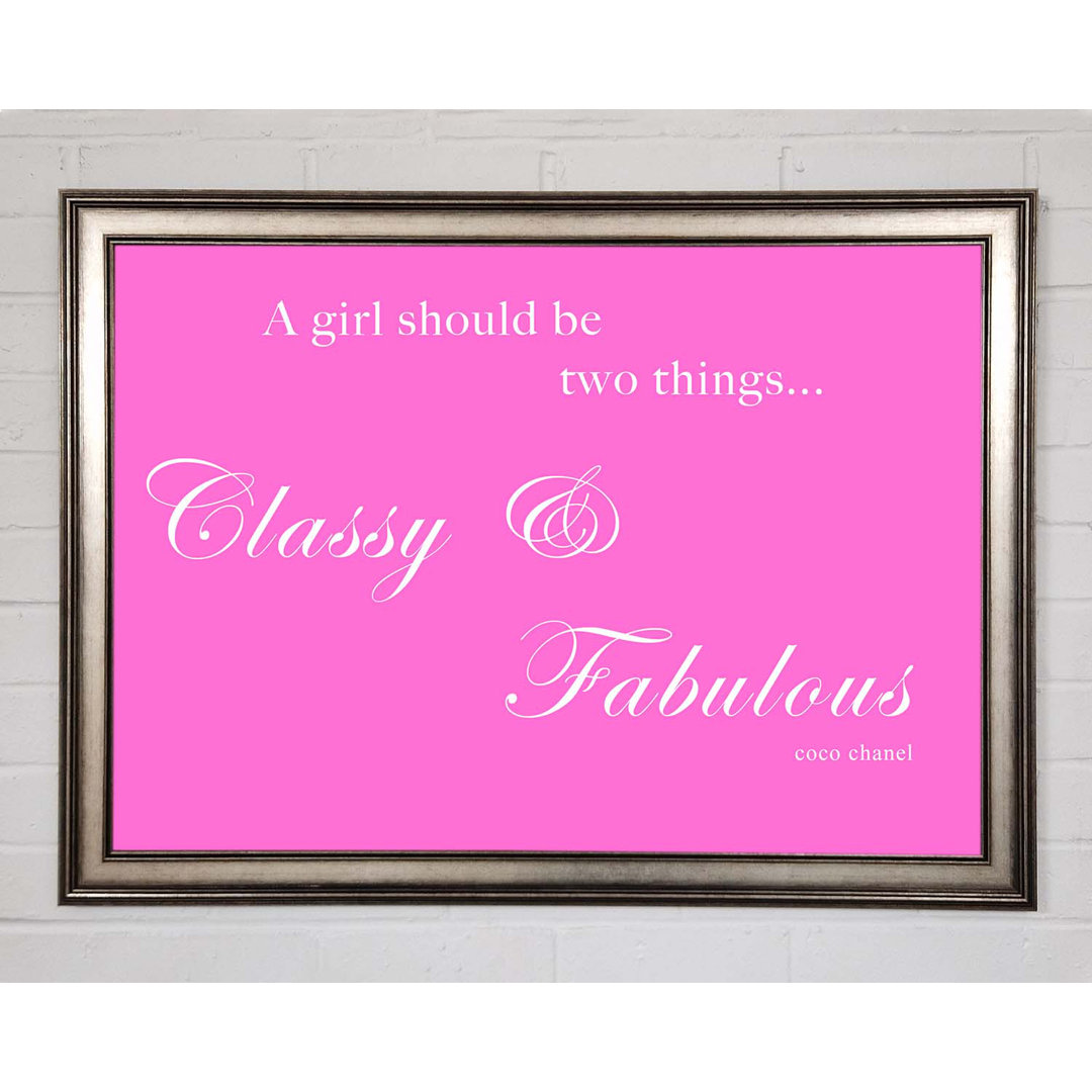 Classy N Fabulous Vivid Pink - Einzelner Bilderrahmen Kunstdrucke