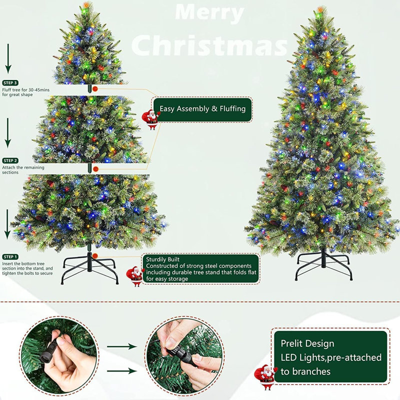 2.96' H Lighted Artificial Christmas Tree