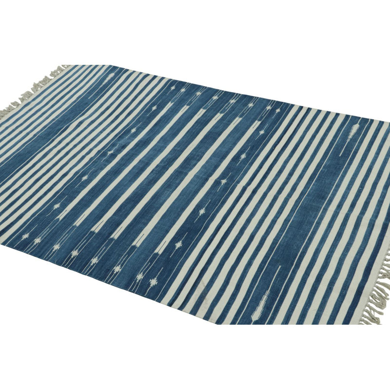 Dhuree Cotton Striped Area Rug, Rectangle 10' x 14'