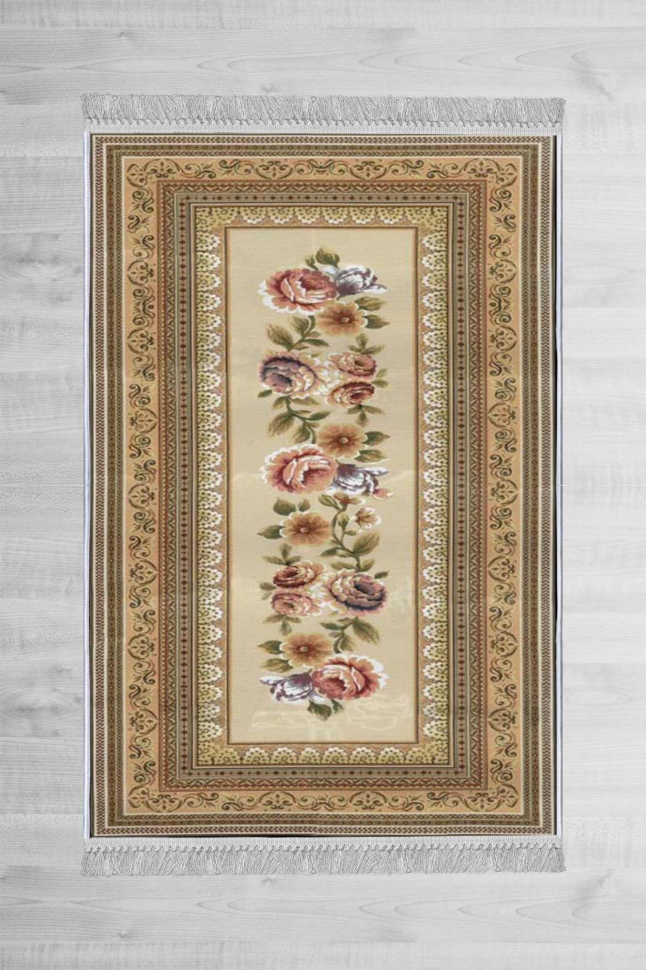 East Urban Home Kaplan Floral Machine Made Flatweave Velvet Area Rug in ...