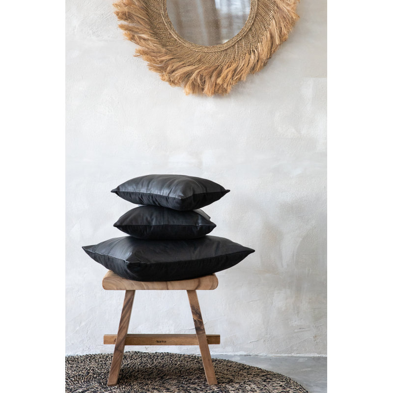 Nayema Cushion Cover, Square, Black, 60cm H x 60cm W