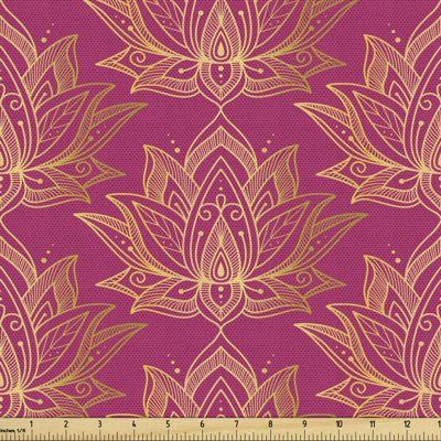 Parikh Lotus Flowers Fabric