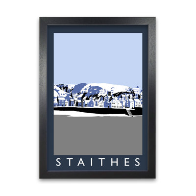 Staithes In Snow by Richard O'Neill - Print