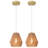 1 - Light 7.28" Classic Boho Hand-woven Rattan Single Pendant for Coastal Hallway Entryway kitchen Island(Set Of 2)-1726448881