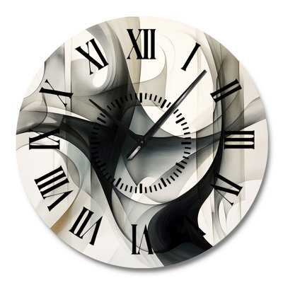 Horloge murale abstraite à motif géométrique moderne abstrait noir