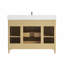 Ensemble de meuble-lavabo simple autoportant 48 po avec plateau en quartz Advait