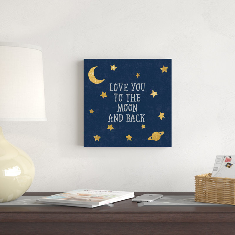 «Love You To The Moon And Back», H 12 po x l 12 po x P 1,25 po