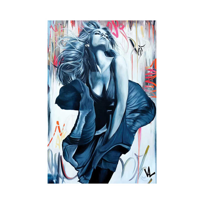The Pretty Dress by Val Escoubet - Painting on Canvas, 45.72cm H x 30.48cm W x 1.91cm D, Wrapped Canvas