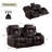 Faux Leather Power Reclining Home Theater Seating with Cup Holder-782728279