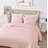 Swift Home Ultra-Soft Floral 3-Piece MicrofiberQuilt Set - Debossed Quatrefoil Dimple - Cute, Feminine, Bubbly - All-Seasonal, Durable, Easy Care-104902206-104902202