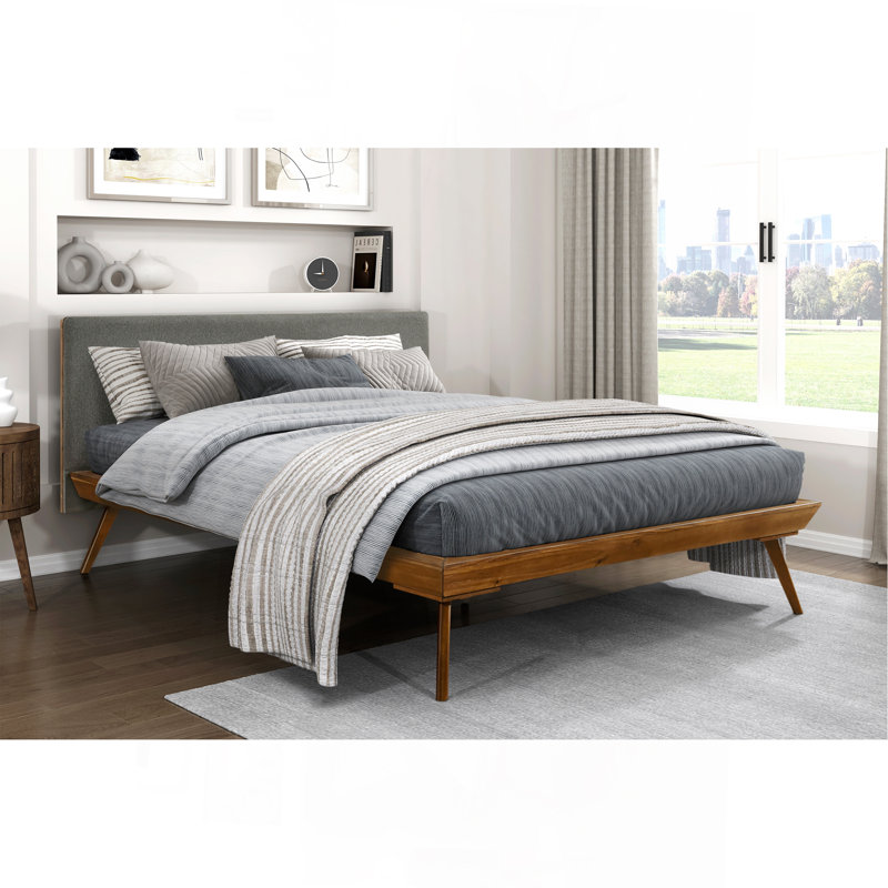 Meuble-lit tapissier gris foncé 1pc, Grand lit