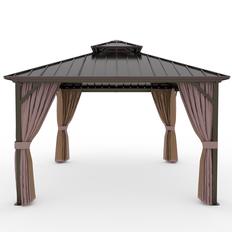 Abri de jardin pour patio en métal P 12 pi