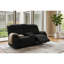 Canapé avec causeuse et console inclinable en velours noir 3 pièces
