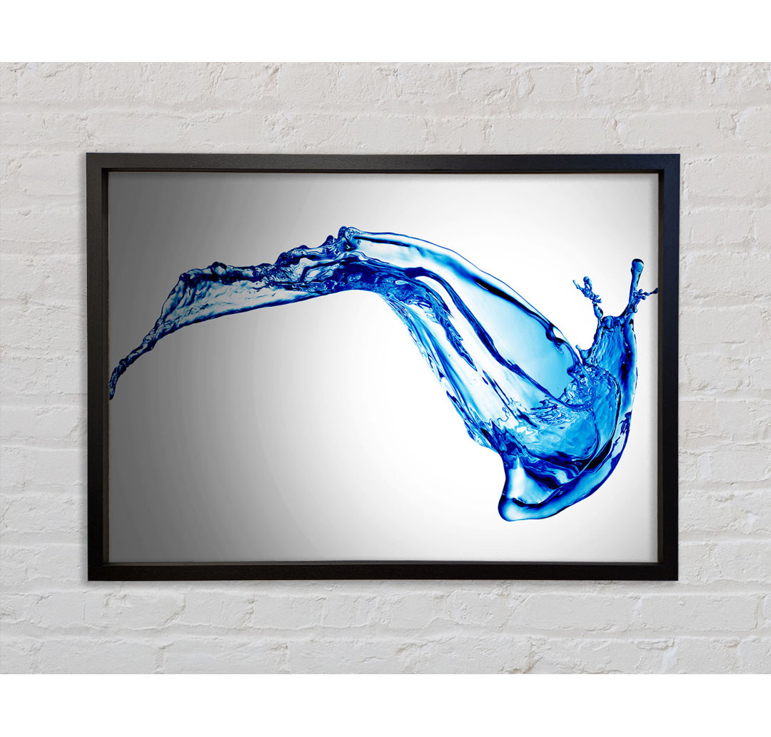 Blue Splash Motion - Einzelner Bilderrahmen Kunstdrucke auf Leinwand