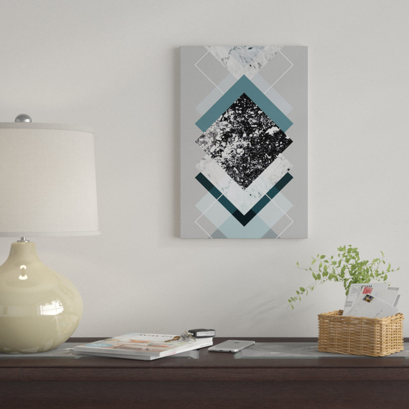 « geometric textures viii » par mareike böhmer, impression sur toile tendue, H 26 po x l 18 po x P 1,5 po, Pas de tapis