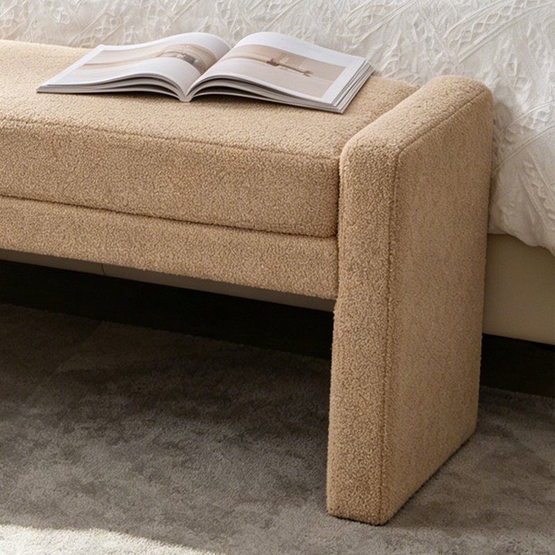 Banc de chambre en tissu 66,9 po, Blé