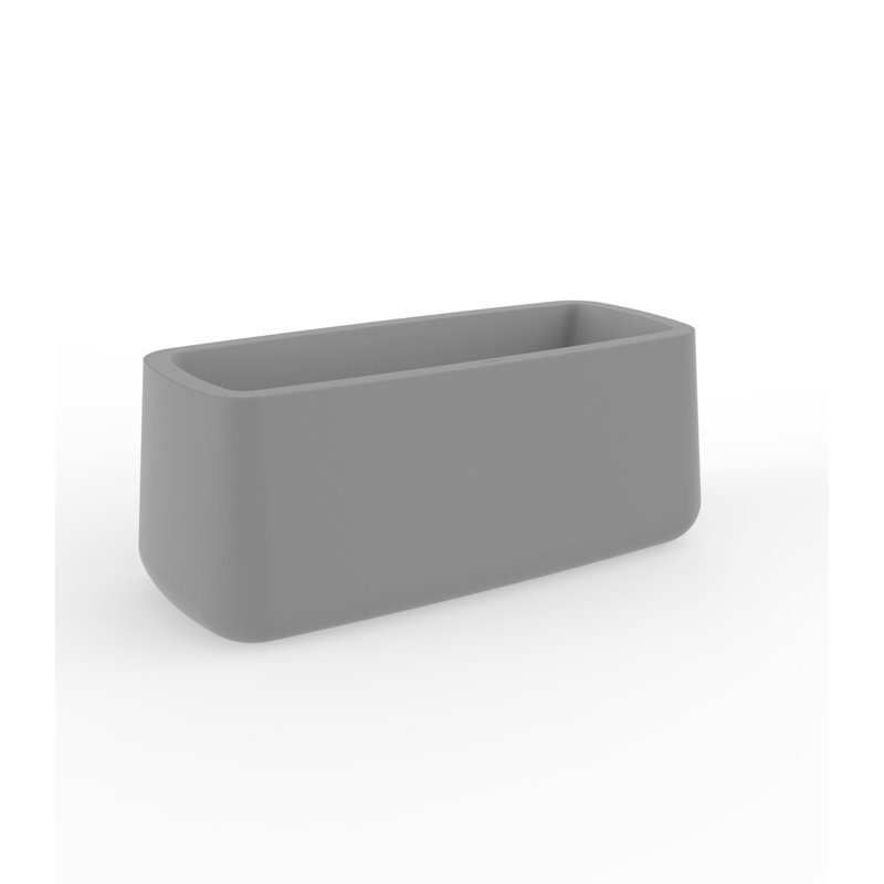Ulm Matt Polyethylene Planter Box, 15.75" H x 41.75" W x 18" D, Steel