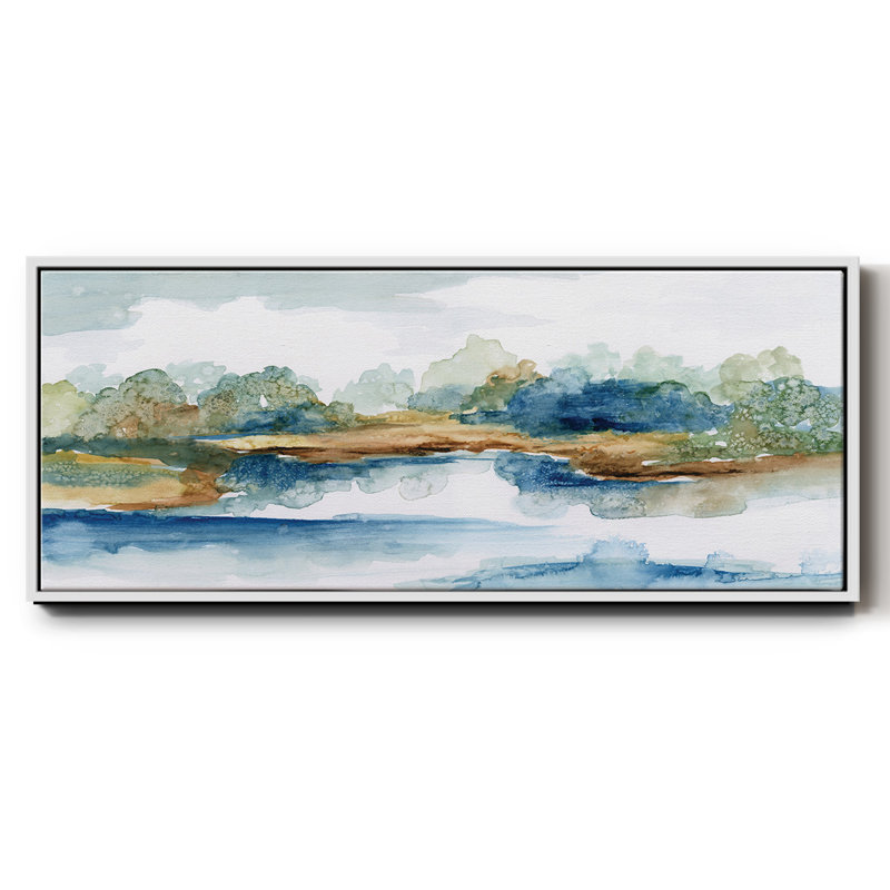 Bleu sérénité - toile encadrée, H 20 po x l 50 po