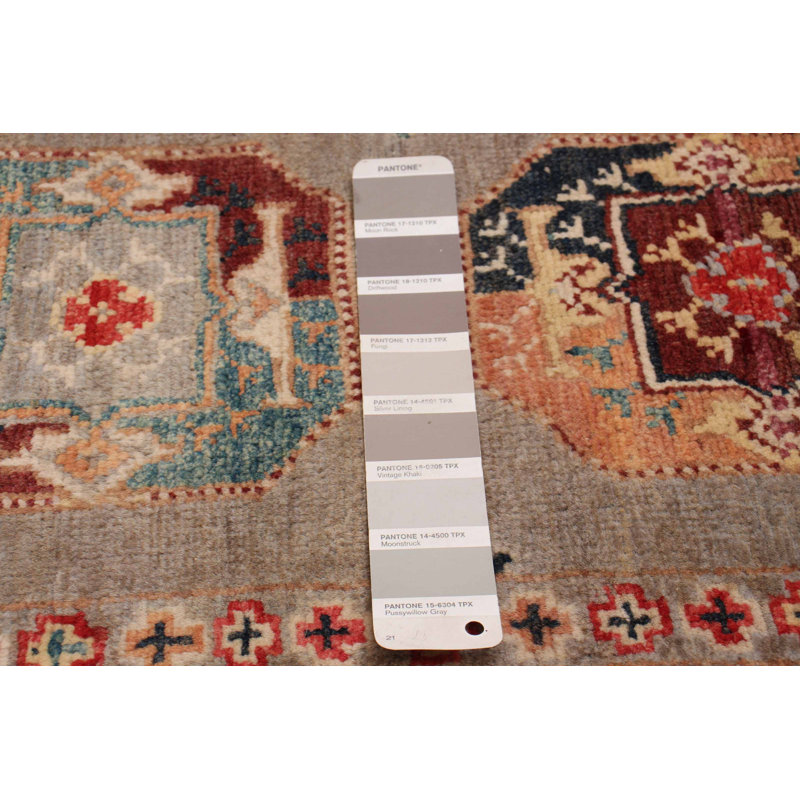 Tapis gris nouvel âge en laine 3 pi 10 po x 5 pi 8 po Zealyn