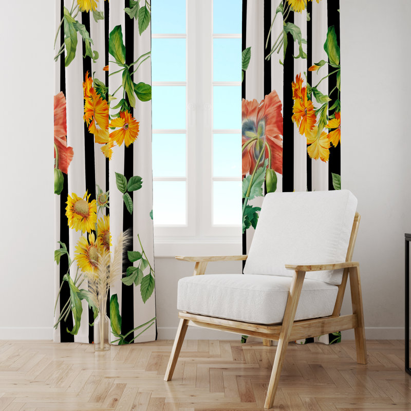 Semi Sheer Curtain Pair, 40'' W x 61'' L