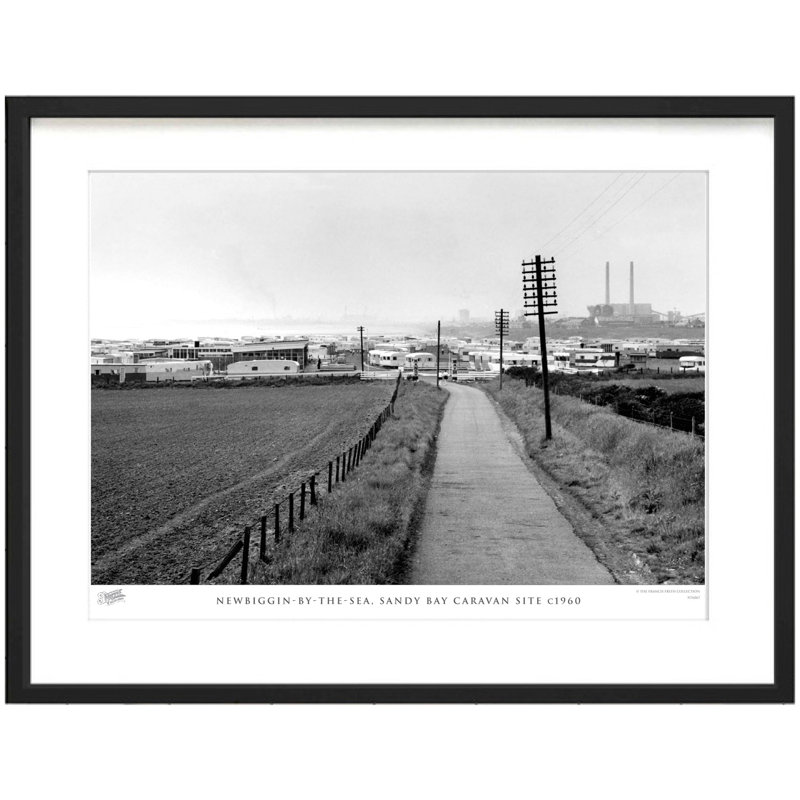Newbiggin By The Sea, Sandy Bay Caravan Site C1960 - Single Picture Frame Print, 60cm H x 80cm W x 2.3cm D