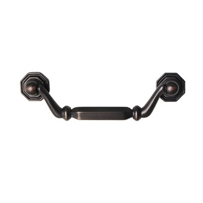 Utopia Alley Suffolk Pull Handle - Decorative Cabinet Drop Pull Handles For Cabinets And Drawers - Vintage Cabinet Hardware With Hand Finished Oil Rubbed Bronze - Metal Drawer Pull Handle, 3.8" Center To Center (Set Of 25)