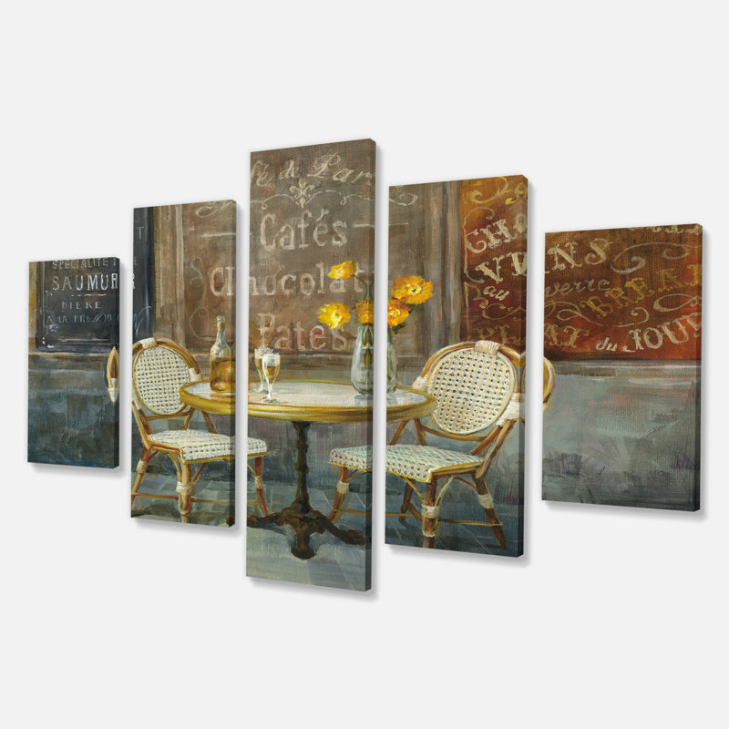 « french cafe », impression à multiples images sur toile