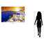 Art mural en verre trempé sans cadre Santorini Sunset - 40 po x 60 po