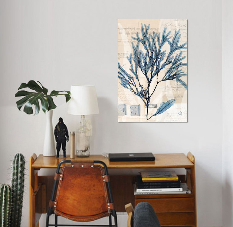 «Seaweed Arrangement I», reproduction d'impression sur toile tendue, H 40 po x l 26 po x P 1,5 po, Toile tendue, Pas de tapis