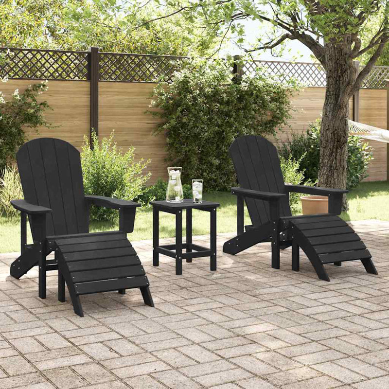 Outdoor Adirondack Chair, Black