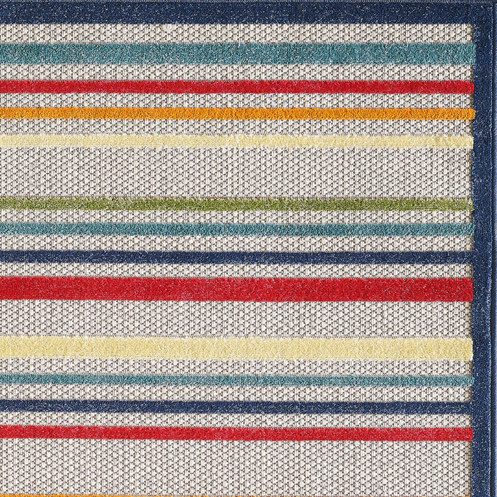 Longshore Tides Andry Striped Multi Color Indoor/Outdoor Area Rug | Wayfair