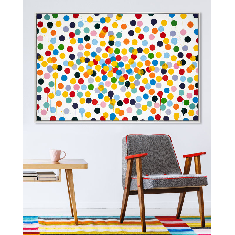 Color Spotting Print, Gray Framed, 27" H x 41" W