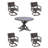4 - Person Patio Dining Set with Round Table