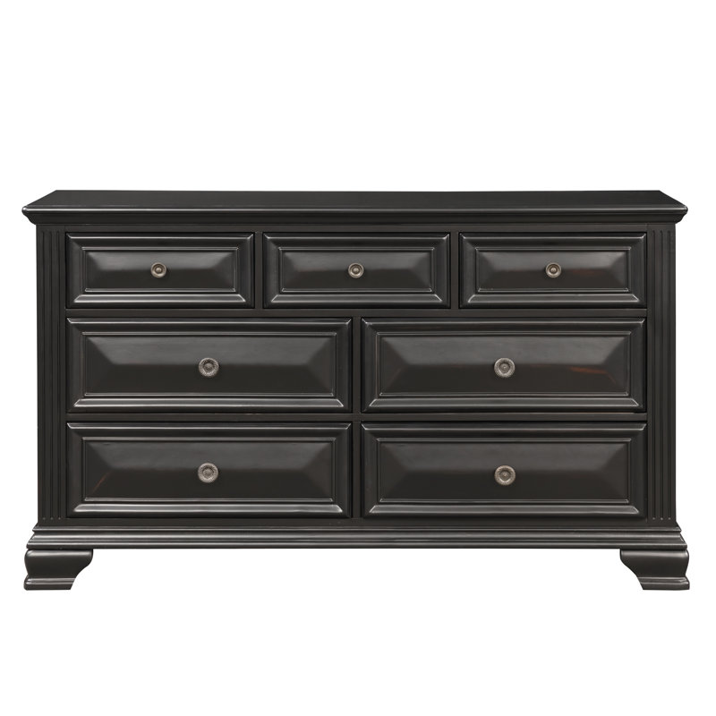 Oyler 64'' W 7 - Drawer Dresser, Vintage Black