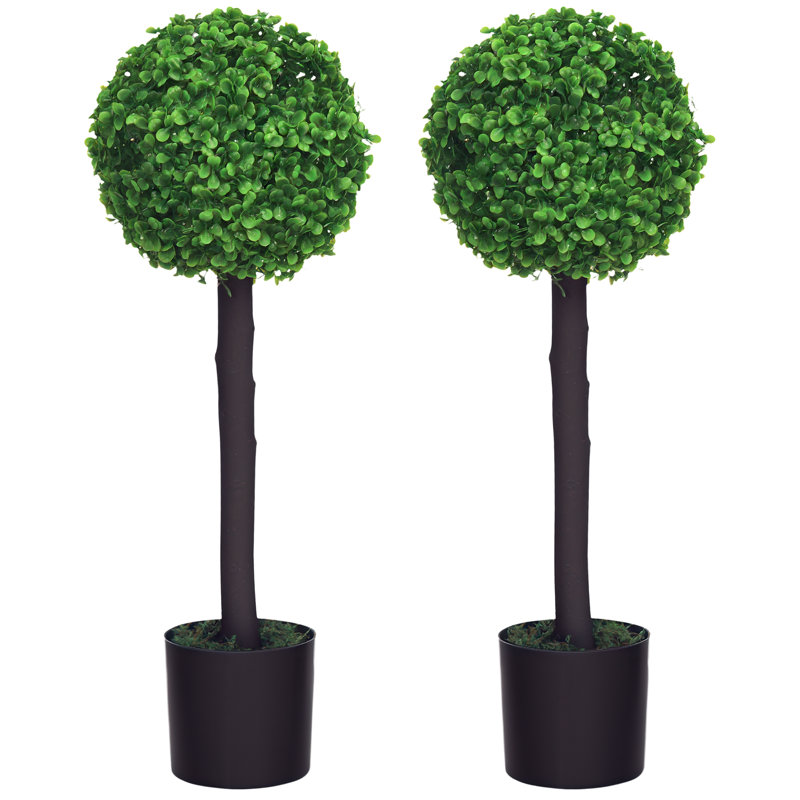 60cm Faux Boxwood Topiary in Pot