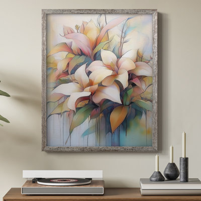 Reproduction encadrée FLORAL Series DL XXVII - bois massif