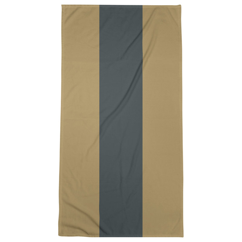 Lightweight Bath Towel, Gold/Steel Gray/Gold, Poly/Cotton