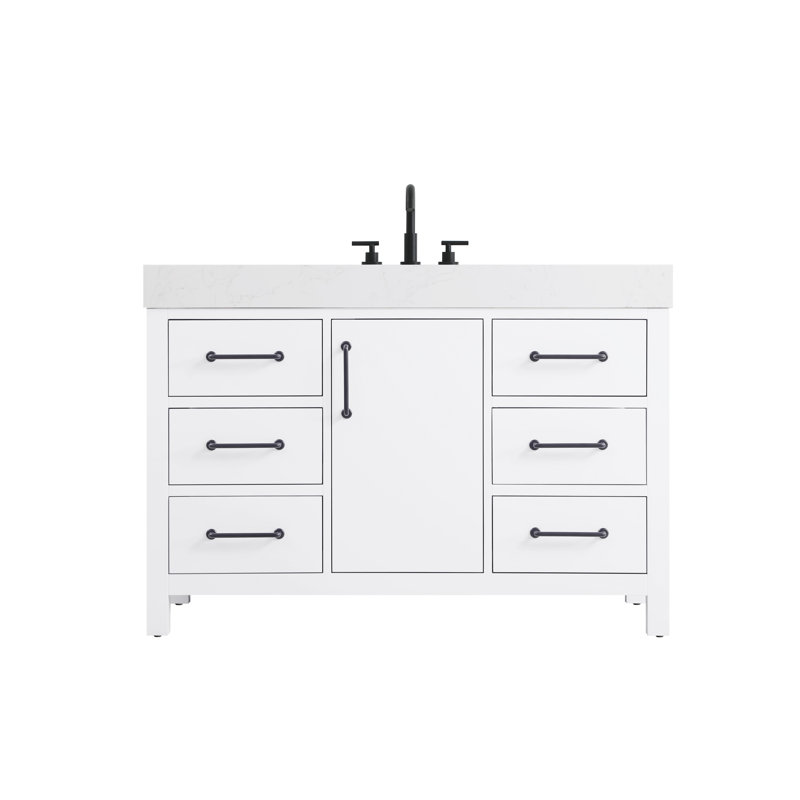 Meuble-lavabo simple 48 po_Traditional_VF60648, Blanc