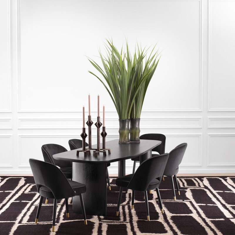 Dining Table Flemings Black Veneer - Legs