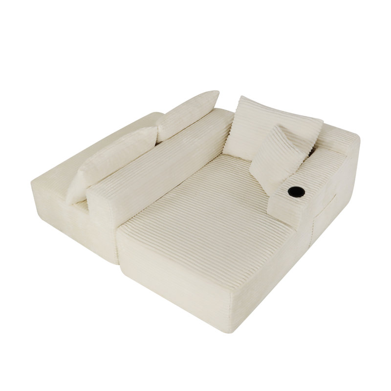 Compression Cloud Sectionals, 96 Inch Plush Modern Sofa For Home
