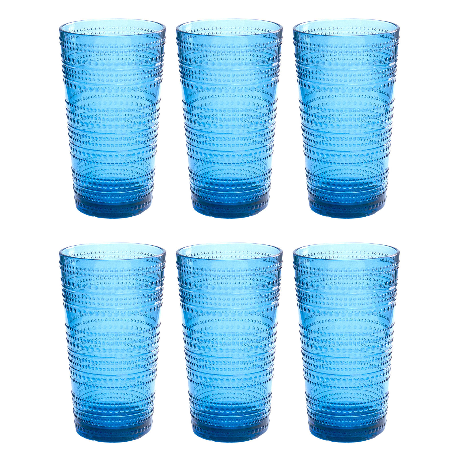 Joss & Main Chaplin 6 - Piece Acrylic Drinking Glass Glassware Set, Blue, 16oz.