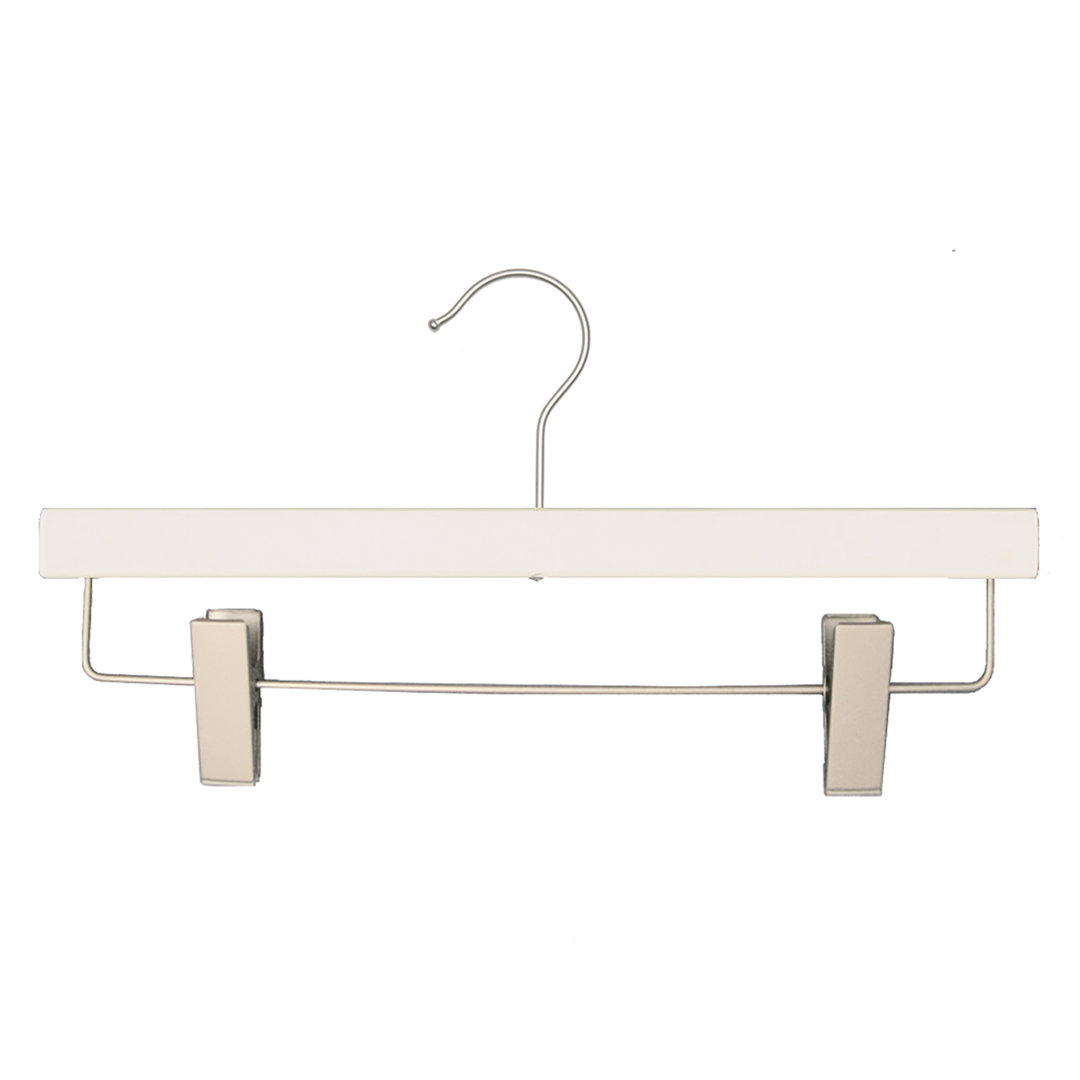Friedland Wood Hangers With Clips for Skirt/Pants (Set of 25) Rebrilliant 