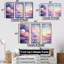 Mauve et rose couleur pastel - art mural ciel-2009014882-2009014881