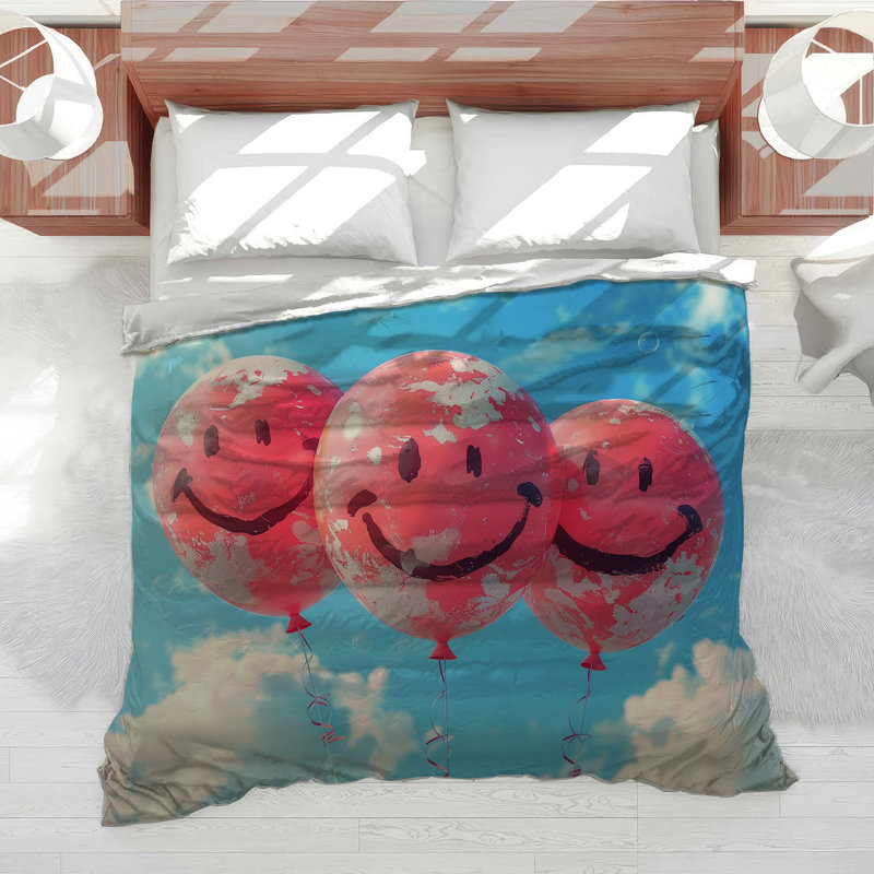 Balloons Positivity Cotton Blend Comforter, Twin Extra Long Comforter
