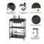 Wine Bottle & Glass Rack Black