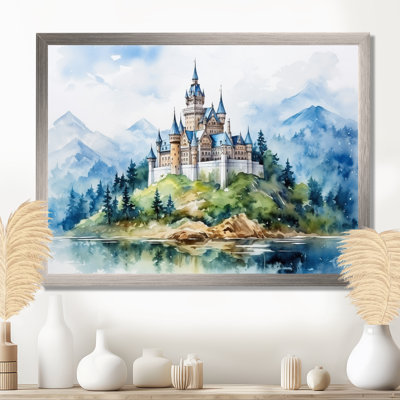 Moyen Âge, montagnes du château - châteaux, art mural