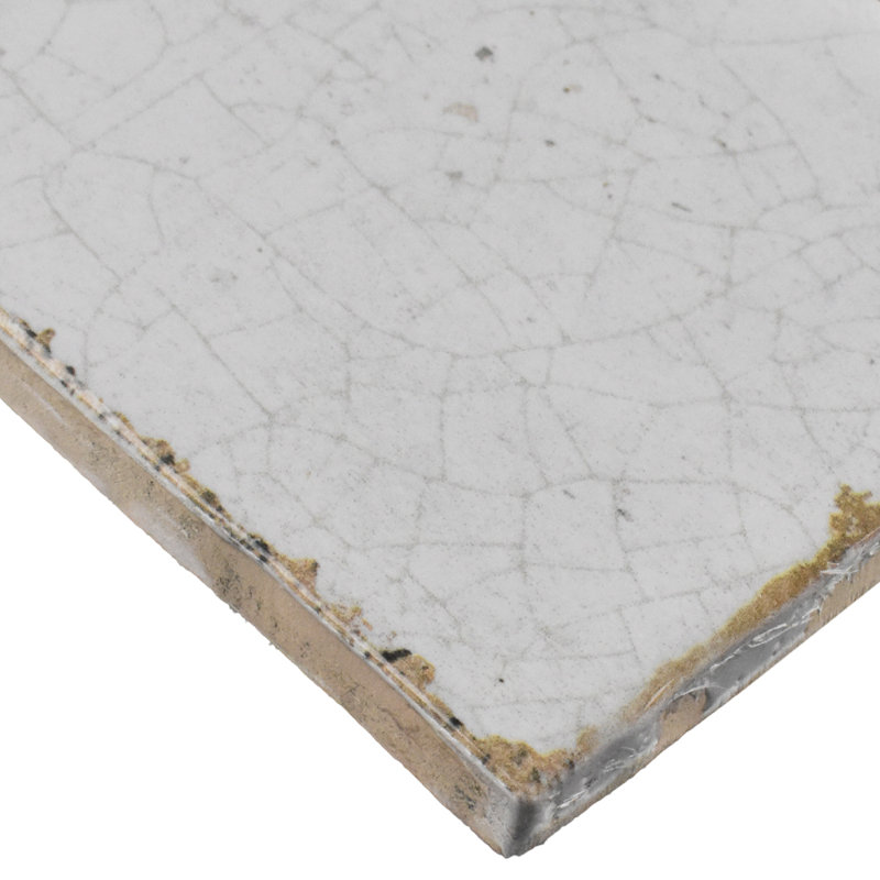 Maiolica Crackled Gray 3" x 12" Ceramic Subway Wall Tile - vintage look for decorative walls
