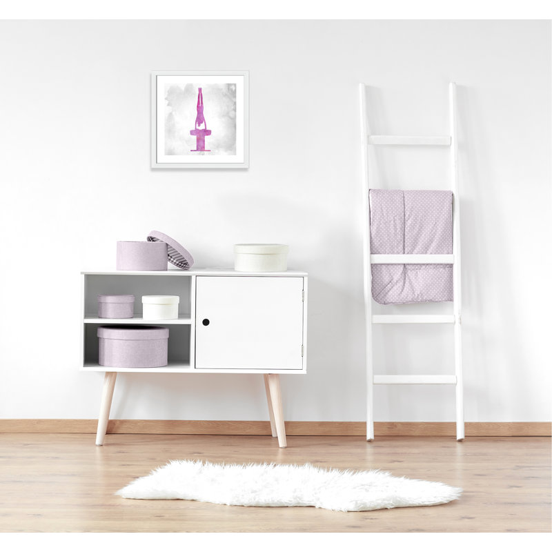 Gymnastique 1, H 22,5 po x l 22,5 po x P 0,63 po, Cadre blanc