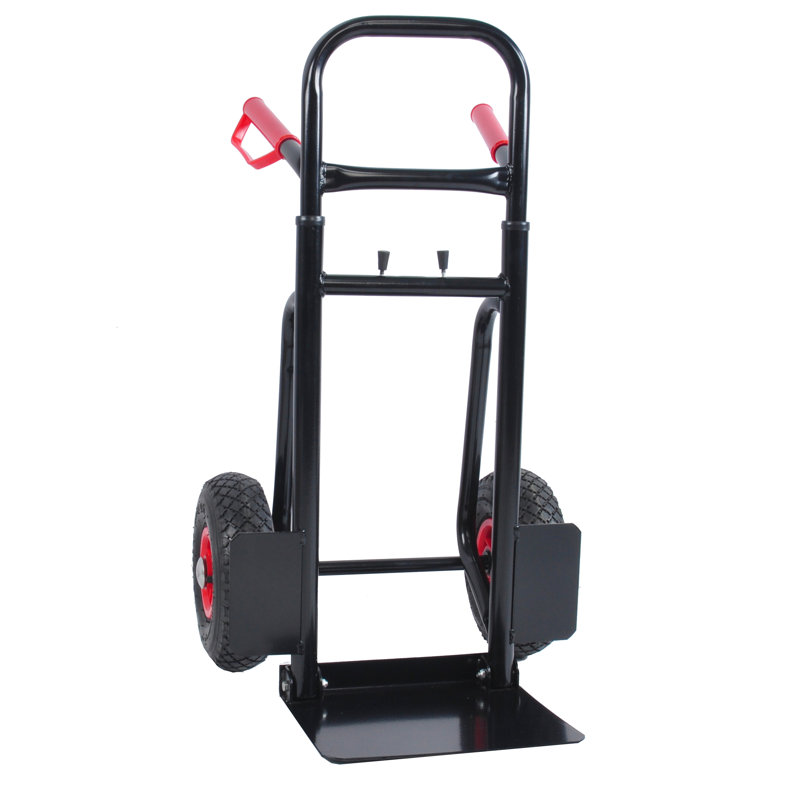 Camion manuel avec capacité de charge de 330 lb avec poignées doubles - Roues en caoutchouc de 10 po pour un mouvement stable et efficace dans divers endroits